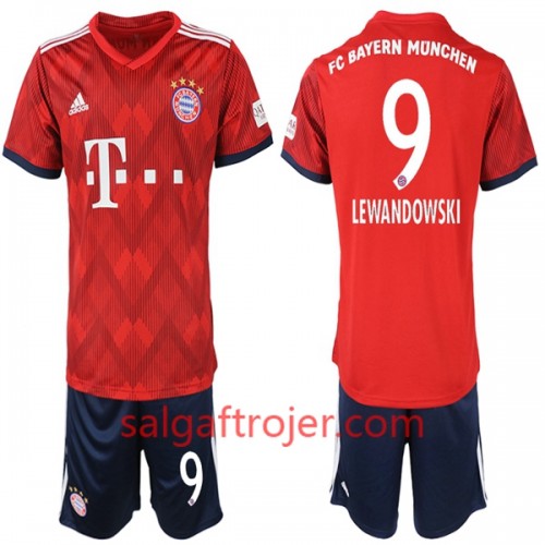 FC Bayern München Fodboldtrøjer Lewandowski 9 Børn Hjemmebanesæt 2018/19 Kort ærmer FC Bayern München Fodboldtrøjer Lewandowski 9 Børn Hjemmebanesæt 2018/19 Kort ærmer